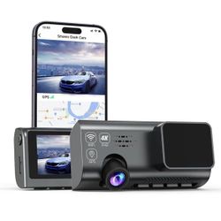 4k Dash Cam Front, smanic Dash Camera for Cars Built with WiFi GPS 3.16” IPS Screen, Car Dashboard Recorder 170° Wide Angle, WDR,24H Parking Mode