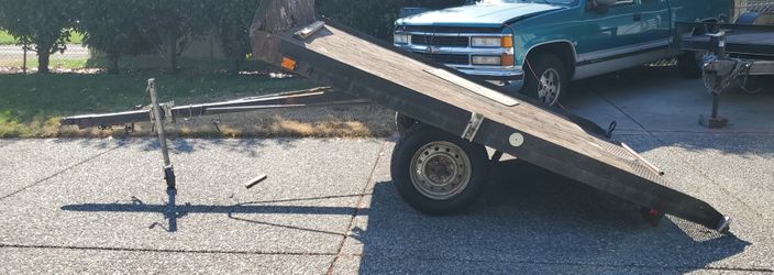 1984 Tilt Deck Trailer Snowmobile Atv Utility 9.5x7.5