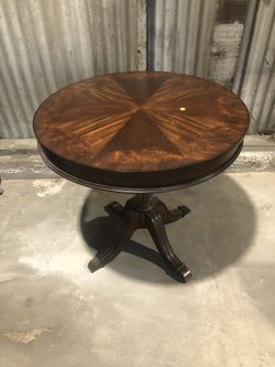 HEAVY WOOD Table with Drawer