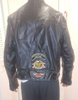 Vintage leather motorcycle jacket