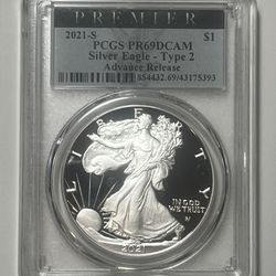 2021-S Proof American Silver Eagle PCGS PR69