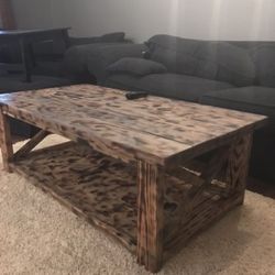 Rustic Wooden Coffee Table Custom