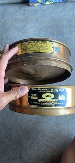 U.S. Standard Testing Sieves – No. 6 & No. 100