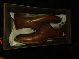 Brown Leather Cap-Toe Oxford Dress Shoes