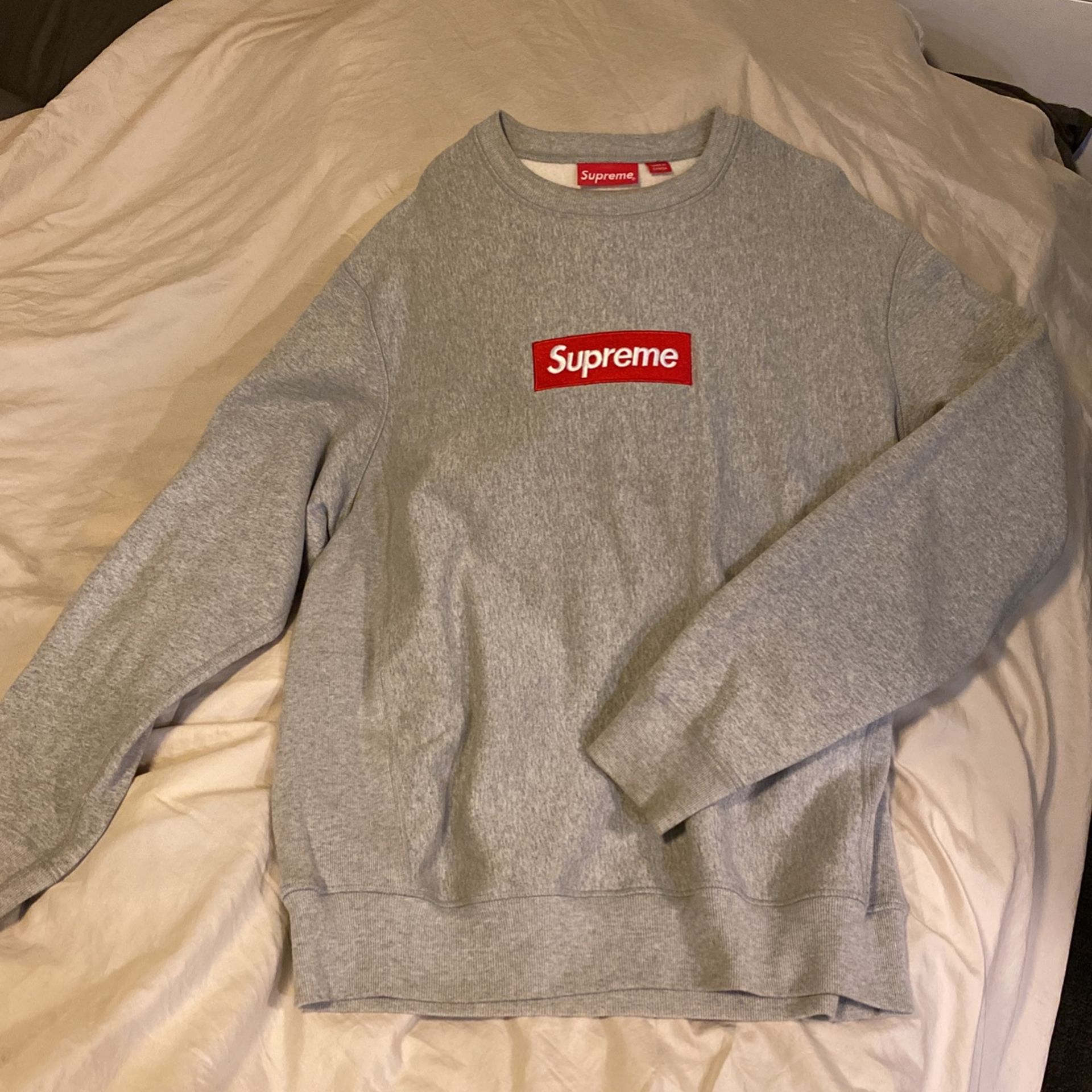 Supreme Box Logo Crewneck - Ash Grey, Large