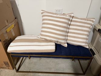 Brooks Brothers Throw Blanket + 2 Striped Pillows