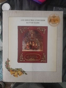 Led Christmas storybook glitter globe