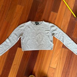 TopShop Women's Gray CropTop - Size 6