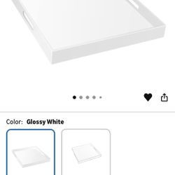 Serving Tray King Size Decorative Big Ottoman Trays with Cut Out Handles Water Proof Bed Tray Coffee Counter Top Organizer