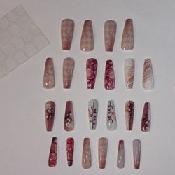Brand New LONG Press On Nails 