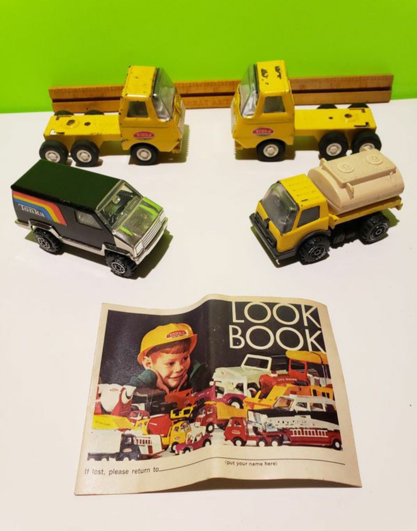 Tonka Look Book 1969 + Diecast Truck & Van Lot (You get everything)