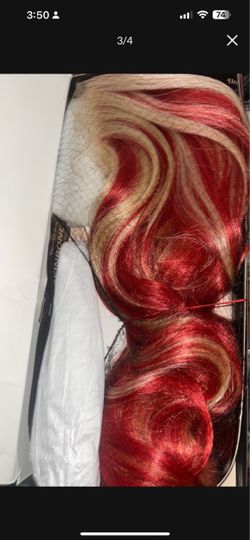 Synthetic wig human hair blend