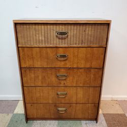 Vintage Highboy Dresser - 5 Drawer Chest of Drawers By Lane Altavista Virginia