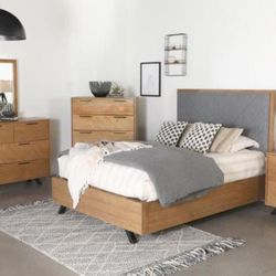 Asha Bedroom Set Queen or King Bed Dresser Nightstand and Mirror WİTH İNTEREST FREE PAYMENT OPTİONS 