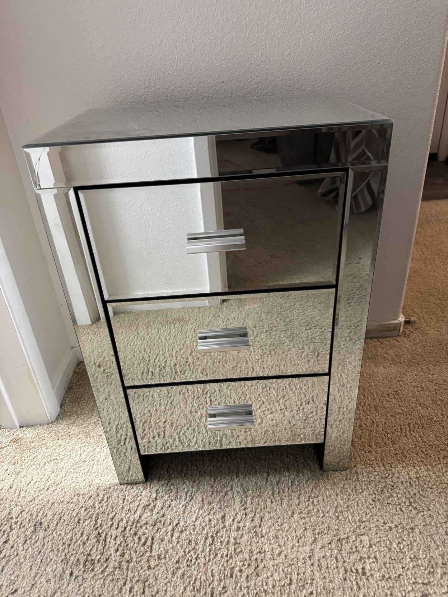 Mirror/Glass Dresser, Nightstand