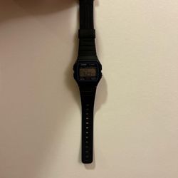Casio F-91W 593 Digital Watch Black Alarm Stainless Steel Water Resistant Light