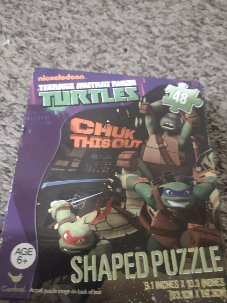 Brand New Teenage Mutant Ninja Turtles Chuck This Out Shaped Puzzle