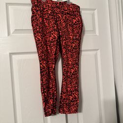 Nike Orange And Black Leopard Dri-Fit Leggings 