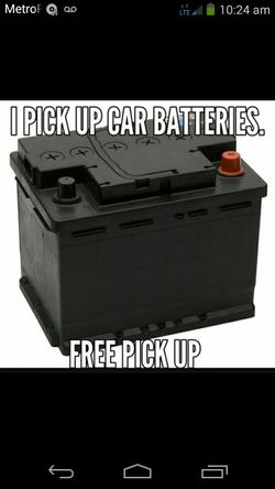 Old car battery pick up for free