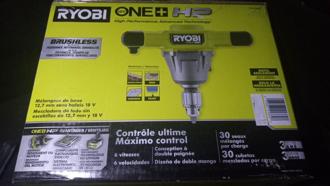 RYOBI Paint Mud Cement Mixer