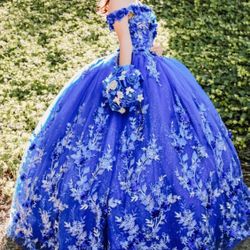 royal blue Quinceanera dress 