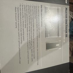 Maxtor One Touch Hard Drive Firewall 800 New