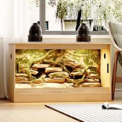 90 Gallon Large Reptile Terrarium Enclosure with Tempered Glass