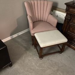 Chair and ottoman set