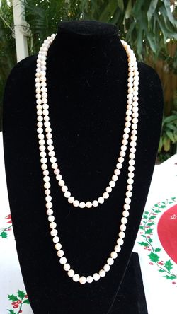 58" multi tone cultured pearl necklace