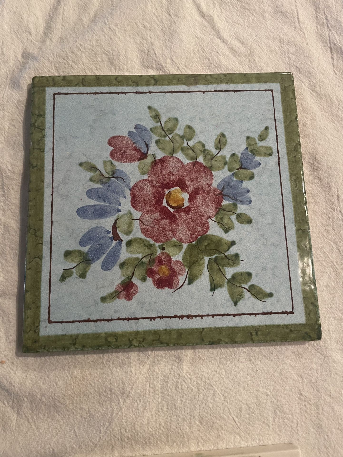 3 Vintage Ceramic Pottery Tiles Italian China Mexico