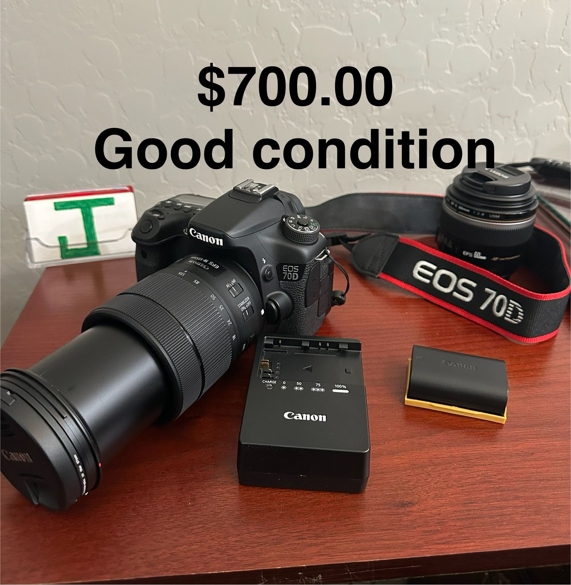 Canon 70d $700.00 Plus 2 Lenses 