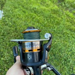 3000 Size Reel With 60 Braided Line.