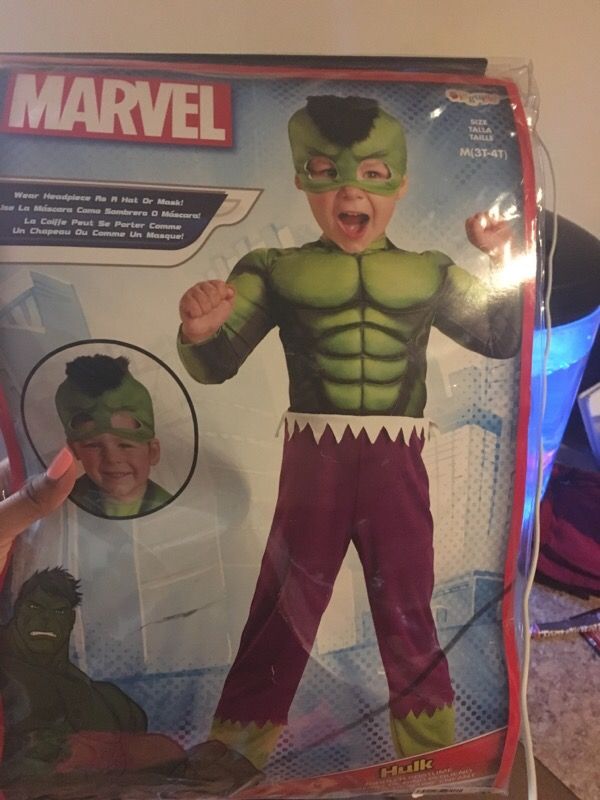 Toddler Hulk costume