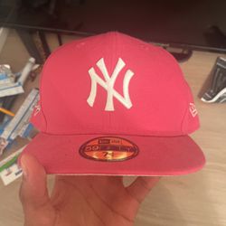 Yankee Fitted Hat (Pink & Light Pink)