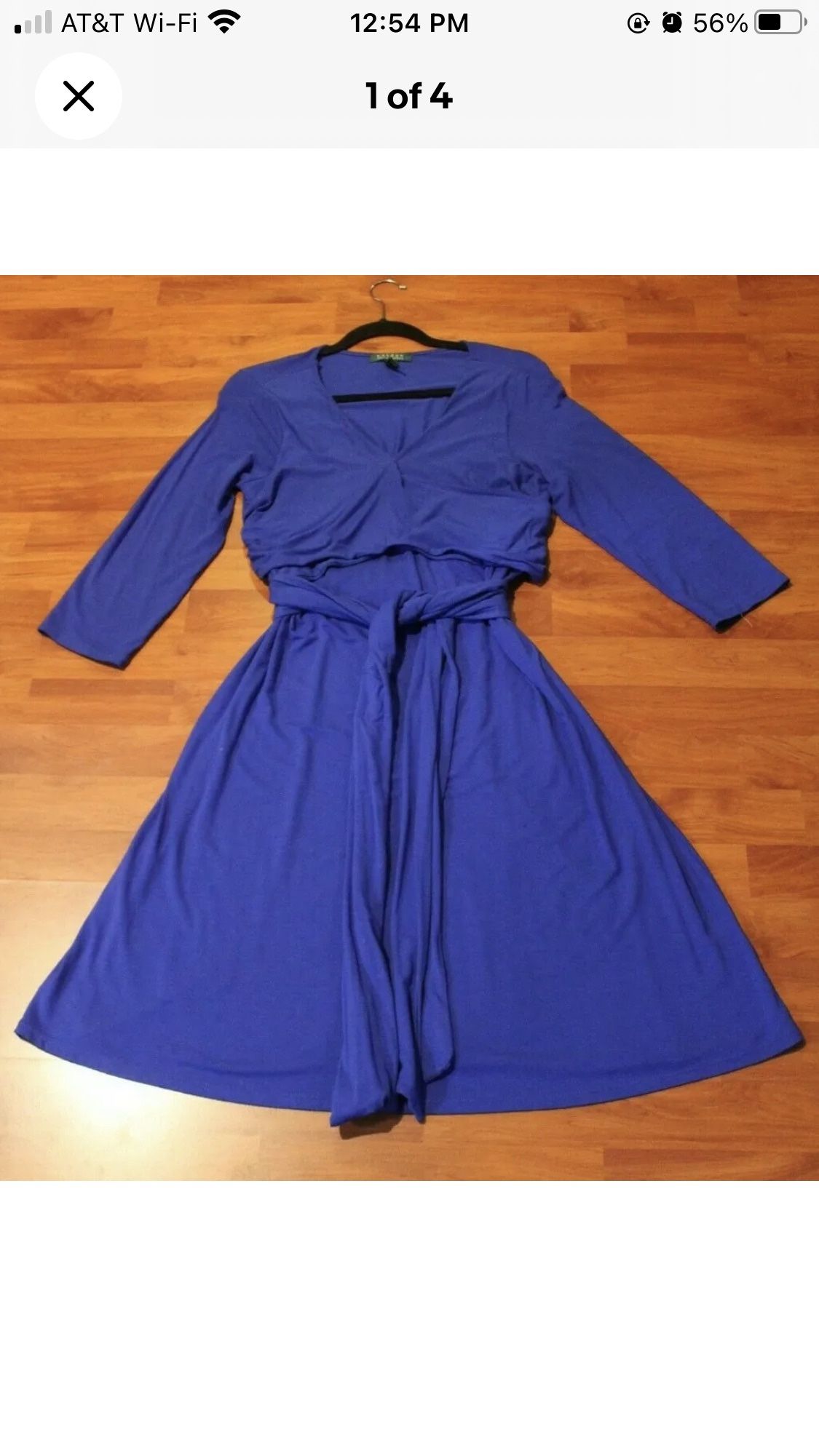 RALPH LAUREN Royal Blue Knee Length Dress