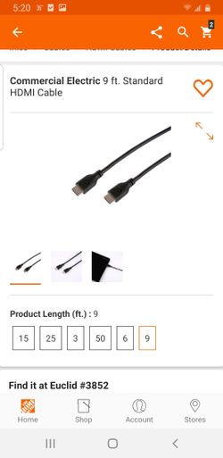 Commercial Electric 9 ft. Standard HDMI Cable