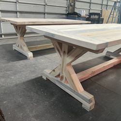 Farmhouse Dining Table - 4 Available - (2)7ft (2)8ft Just Need Stain Color Picked Out!!! 