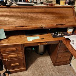 Solid Wood Rolltop Desk