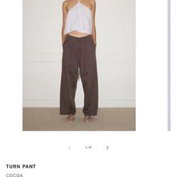 Deiji Studios Luxury Women’s Turn Pants (Large, Brown/Cocoa)