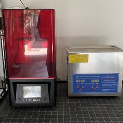Elegoo Mars 3D printer with Ultrasonic cleaner