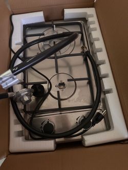 2-Burner Stainless Steel Gas Cooktop