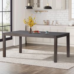 Colamy Wood Rectangle Farmhouse Kitchen Table Model.2023-T