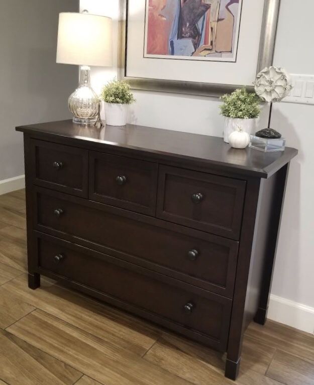 Urban Rustic Farmhouse Modern Vintage WOOD 5-Drawer Dresser / Chest / Buffet / Credenza / Entryway Table / Console / TV Stand / Vanity- BEAUTIFUL!