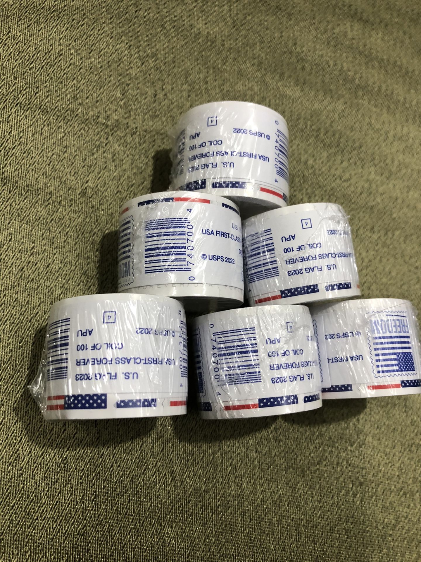 Stamps Us Flag 2023 Forever 1st Class 6 Rolls