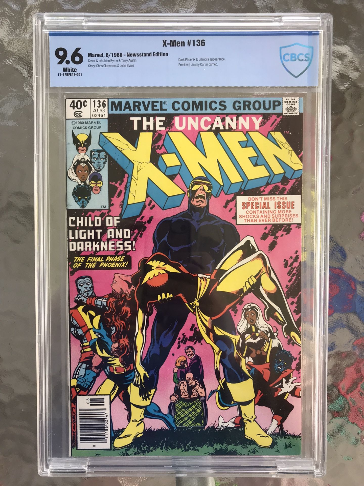 X-Men #136 (1980) CBCS 9.6 — White Pages! Newsstand Edition; Claremont/Byrne