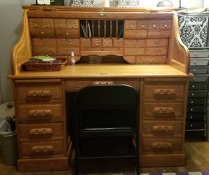 secretary desk solid oak