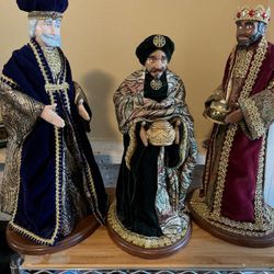 3 Nativity Regal Wise Men Jeweled MUST SEE Christmas
