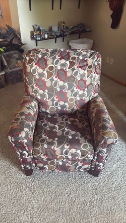 Upholstered Accent Chair with Bold Pattern