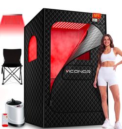 🔥new inbox🔥Infrared Sauna Box, Portable Steam Infrared Sauna with Red Light Therapy for Body, Sauna Tent with 660nm & 850nm Infrared Red Light Thera
