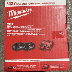 Milwaukee M18 RedLithium High Output XC6.0Ah System Starter Kit **Brand New / Never Used**